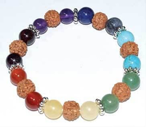 8mm Chakra & Rudraksha H558-JB8CHAR