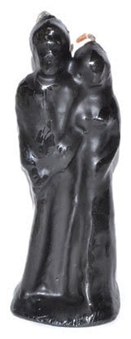 6" Marriage Black candle H558-COMARB