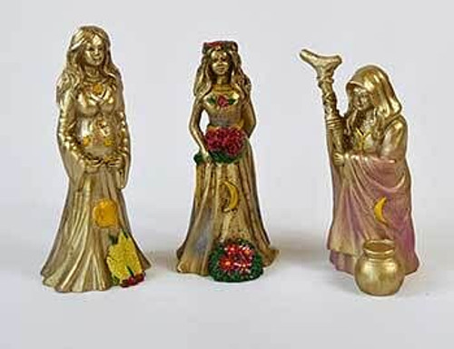 (set of 3) ~4" Mother, Maiden, Crone figurines H558-SMCRB04