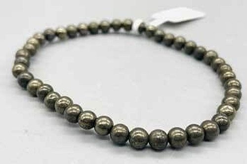 4mm Pyrite bracelet H558-JB4PYR