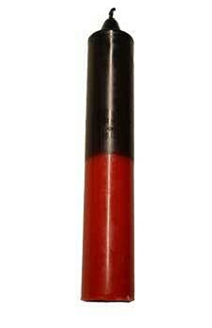 9" Black/ Red pillar candle H558-CP1BR