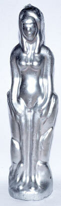 Silver Female candle 7" H558-CHFSI