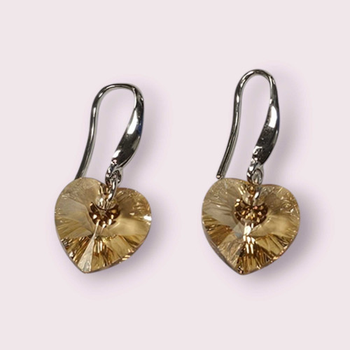 Color: SWEET CHAMPAGNE HEART - See Through My Heart The Crystal Clear Elements Earrings K290-50820820959505