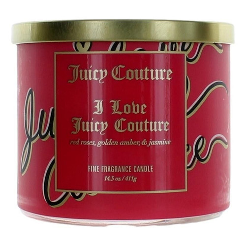 Juicy Couture 14.5 oz Soy Wax Blend 3 Wick Candle - I Love Juicy Couture R654-cjcilj145
