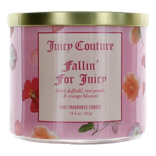 Juicy Couture 14.5 oz Soy Wax Blend 3 Wick Candle - Fallin' For Juicy R654-cjcffj145