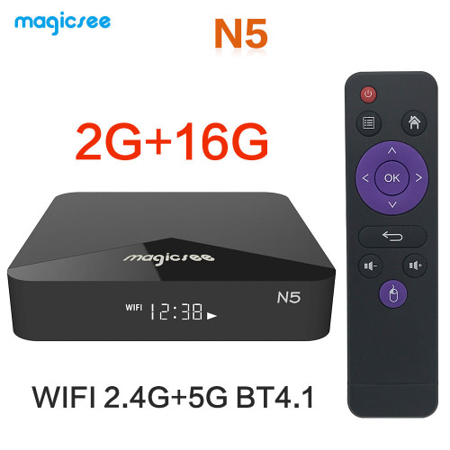 TV BOX N5 Android 9.0 TV BOX Amlogic S905X Quad-core 4K Resolution 2GB RAM 16GB ROM 2.4G 5G WiFi Se K484-PEL_0FB54TXG