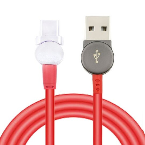 Size: 1m, Model: Android header-Red, Color:  - Rotating magnetic data line three-in-one blind magne Q119-CJSJSJSJ00646-1m-Android header-Red