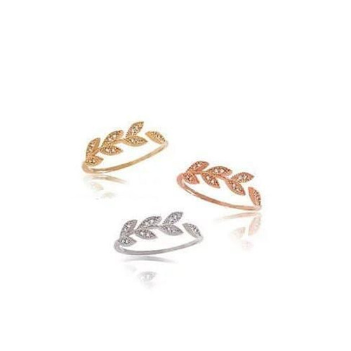 Style: 18 kt White Gold Silver - Vine and Dine Delicate Leaf Ring K290-1321228108