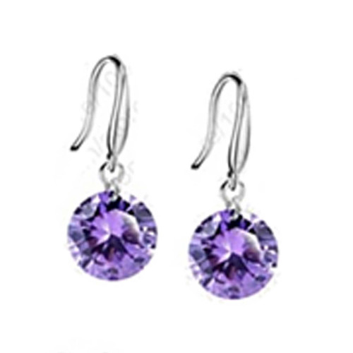 Size: 8mm - Small,Color: Purple Amethyst - Colorful Diamond in the Sky - Drilled Crystal Diamond in K290-1261821680