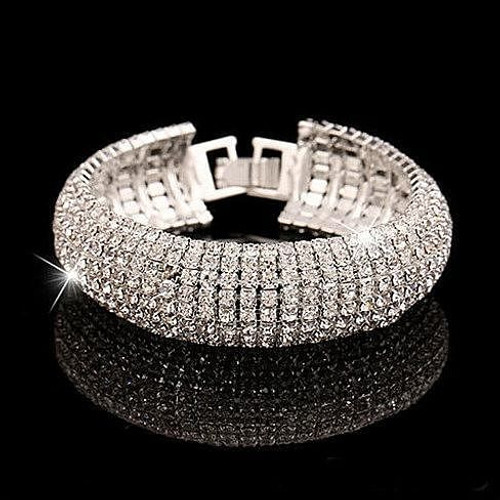 Glamour Girl Crystal Bangle Cuff Bracelet F369-448925992