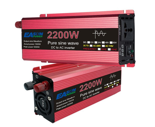 Color: Red, Electrical outlet: AU-2200w, style:  - Electric On-board Power Converter Q119-CJJY161313411KP