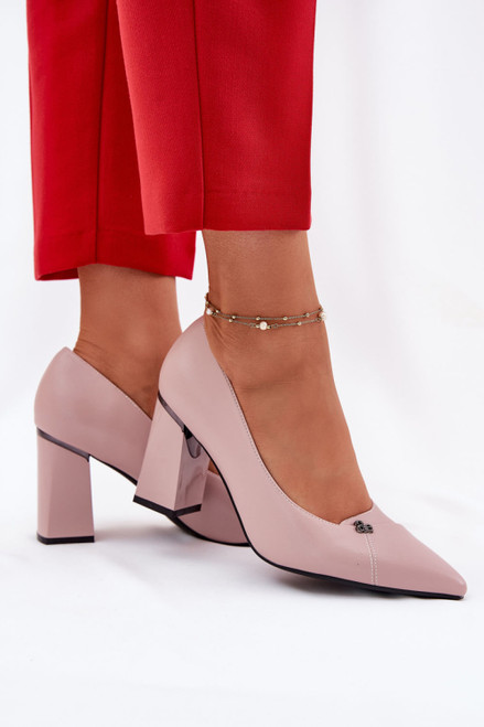 pink - Block heel pumps model 211983 Step in style U704-211983