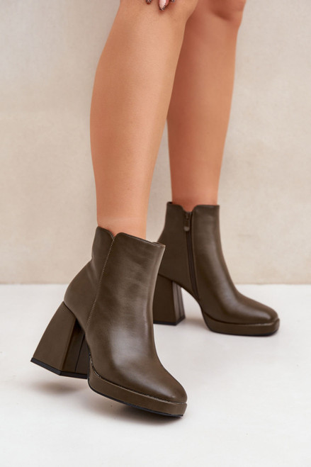green - Heel boots model 204677 Step in style U704-204677