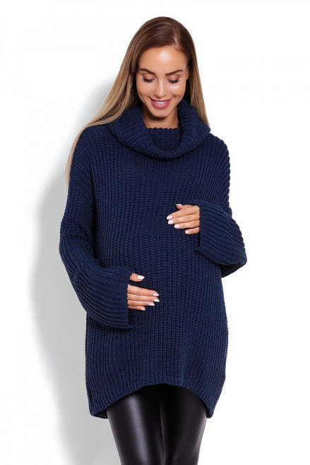 navy blue - Pregnancy sweater model 122946 PeeKaBoo U704-122946 navy blue - Pregnancy sweater model 122946 PeeKaBoo U704-122946