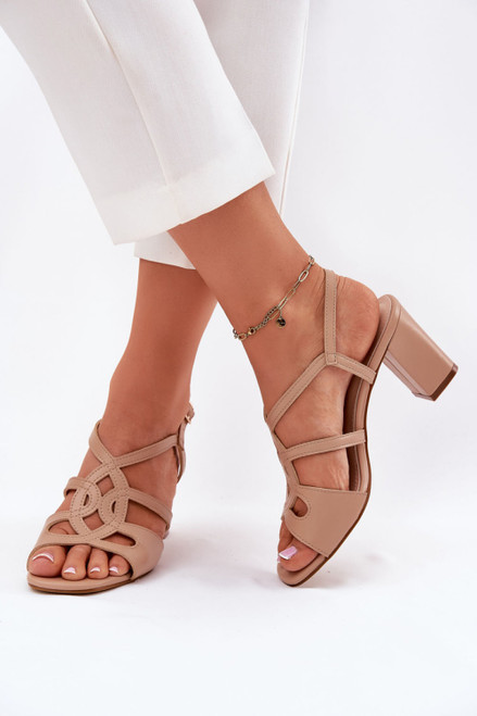 beige - Heel sandals model 212835 Step in style U704-212835