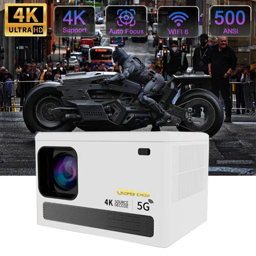 Color: Color3, Plug Type: EU Plug - E450 4K HD Projector WIFI 6.0 Smartphone Same Screen Projector  F640-12000037788545518
