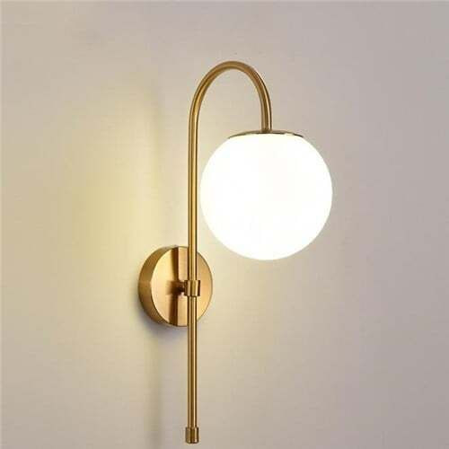 Wholesale Nordic Minimalism Vintage Golden Ball Shape LED Wall Lamp A392-flig0014