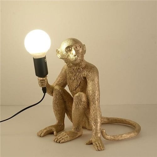 Vintage Style Home Light Wholesale Monkey Wukong Shape Unique Design Table Lamp - Golden A392-flig0153