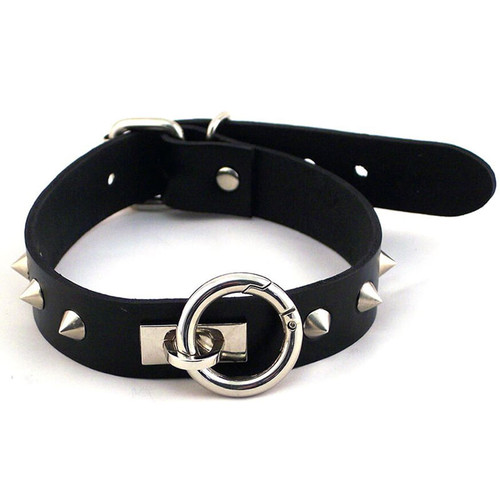 Rouge O-Ring Studded Collar Thinner Blk A451-60219