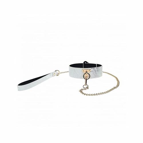 Ouch Florence Collection CollarLeash Wht A451-90792