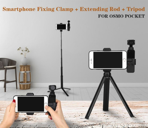 Smartphone Fixing Bracket Clamp Extending Rod Tripod for DJI OSMO POCKET Mobile phone bracket + (al K484-PTO_04RAT6OO