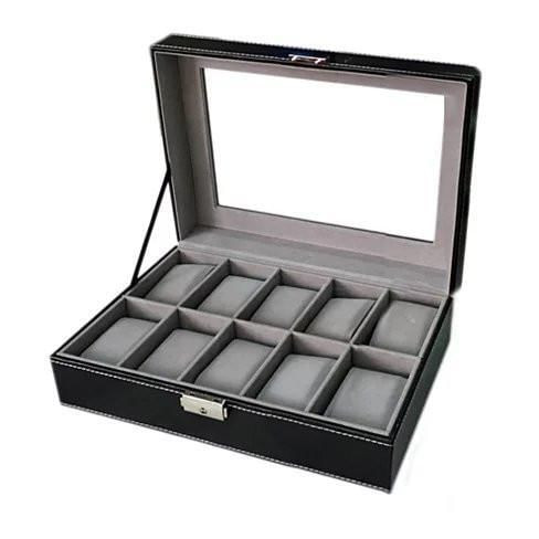 Size: 10 Watch Valet - WATCH VALET Glass Top Watch Boxes For Collection Of 6 or 10 Watches K290-18321857541