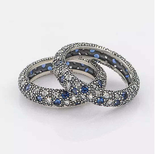 Ring Size: 7 - Starry Night Ring With Sapphire Crystals K290-31749031568