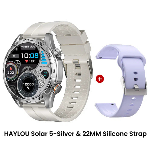 Color: Gold, Ships From: CHINA - New! HAYLOU Solar 5 Voice Calling Smartwatch 1.58'' AMOLED Display F640-12000044615783311