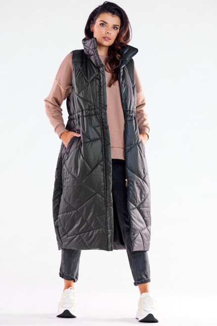 black - Gilet model 173870 awama U704-173870