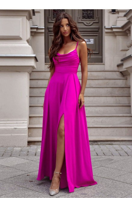 pink - Long dress model 208833 With You U704-208833