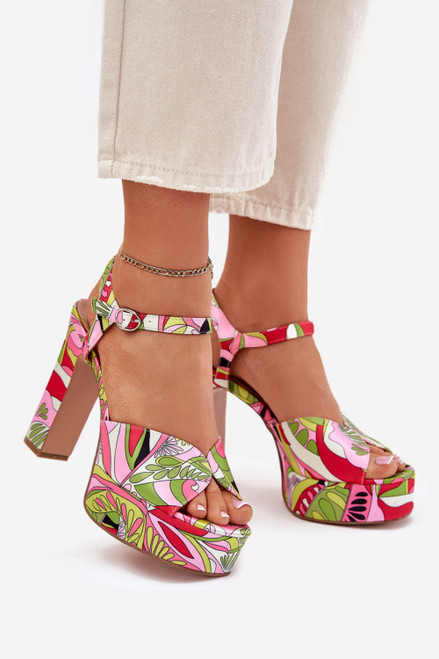 pink - Heel sandals model 214389 Step in style U704-214389