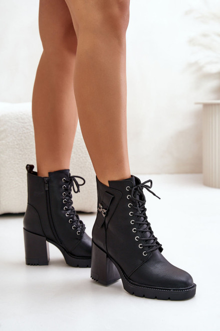 black - Heel boots model 201004 Step in style U704-201004