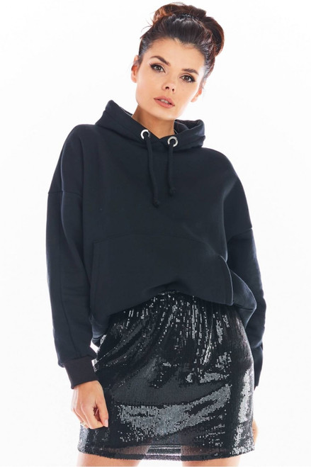 black - Short skirt model 150750 awama U704-150750