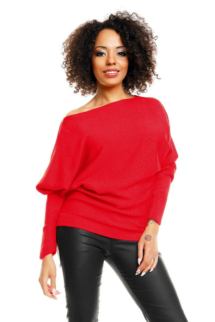 red - Bat style blouse model 84279 PeeKaBoo U704-84279