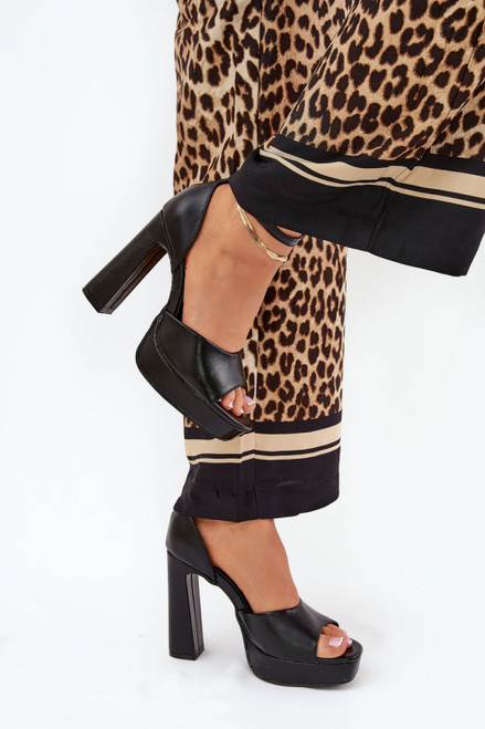 black - Heel sandals model 209893 Step in style U704-209893