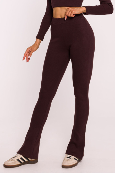 brown - Long leggings model 200927 Moe U704-200927