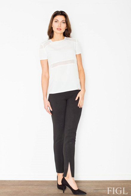 black - Women trousers model 60184 Figl U704-60184
