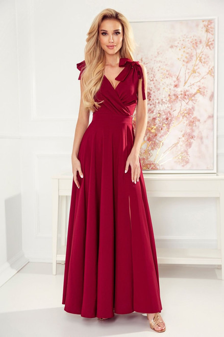 red - Long dress model 175009 Numoco U704-175009