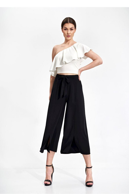 black - Women trousers model 167232 Figl U704-167232