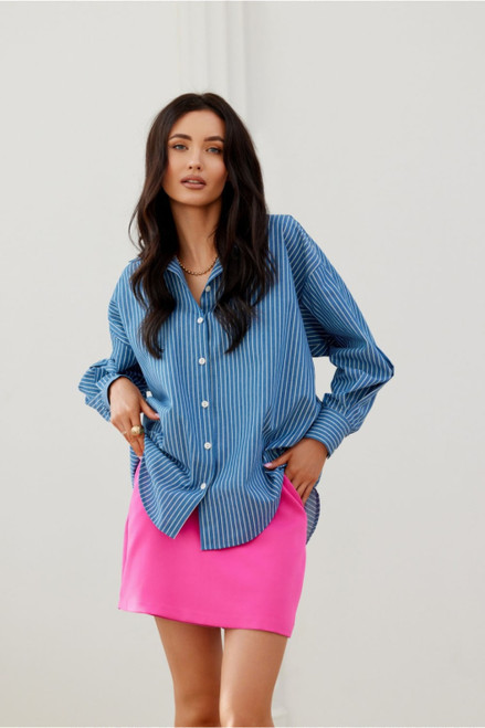 blue - Long sleeve shirt model 206997 Roco Fashion U704-206997