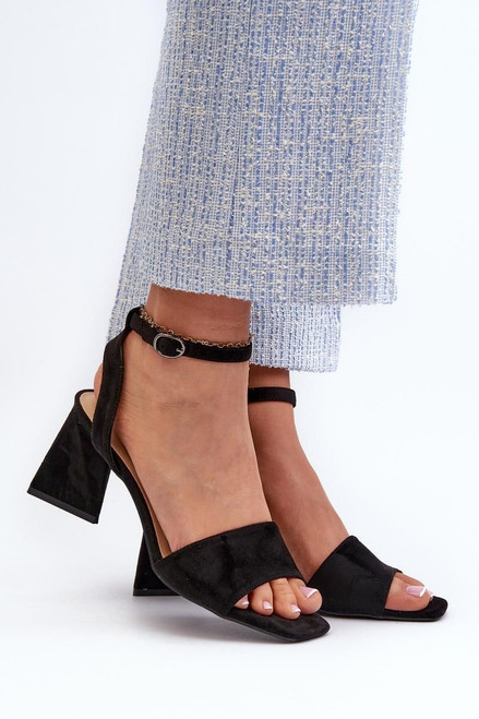 black - Heel sandals model 196318 Step in style U704-196318