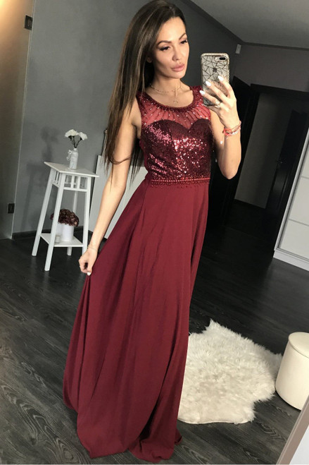red - Long dress model 105254 YourNewStyle U704-105254