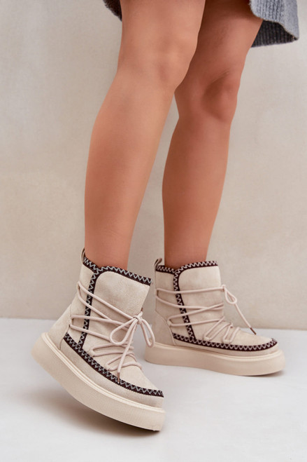 beige - Snow boots model 203893 Step in style U704-203893