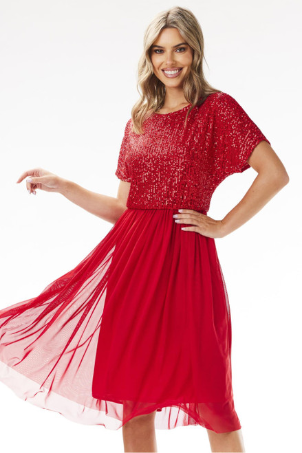 red - Evening dress model 204286 awama U704-204286