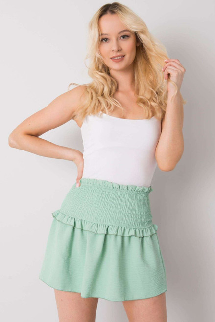 green - Short skirt model 167524 Och Bella U704-167524
