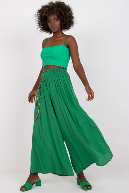 green - Women trousers model 166060 Och Bella U704-166060