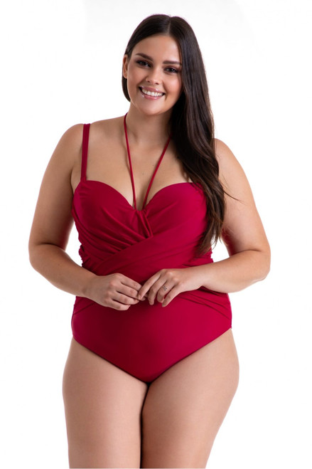 red - Swimsuit one piece model 167700 Barontex U704-167700