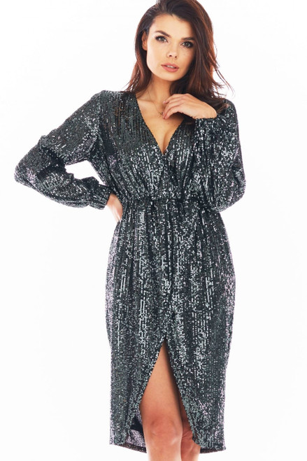 grey - Evening dress model 150769 awama U704-150769