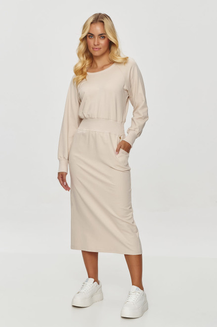 beige - Daydress model 200040 Makadamia U704-200040