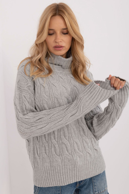 grey - Turtleneck model 199523 AT U704-199523